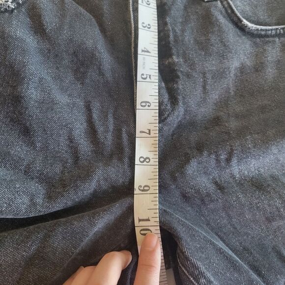 Asos Design Black Washed Denim Shorts Size 34 - Picture 5 of 8